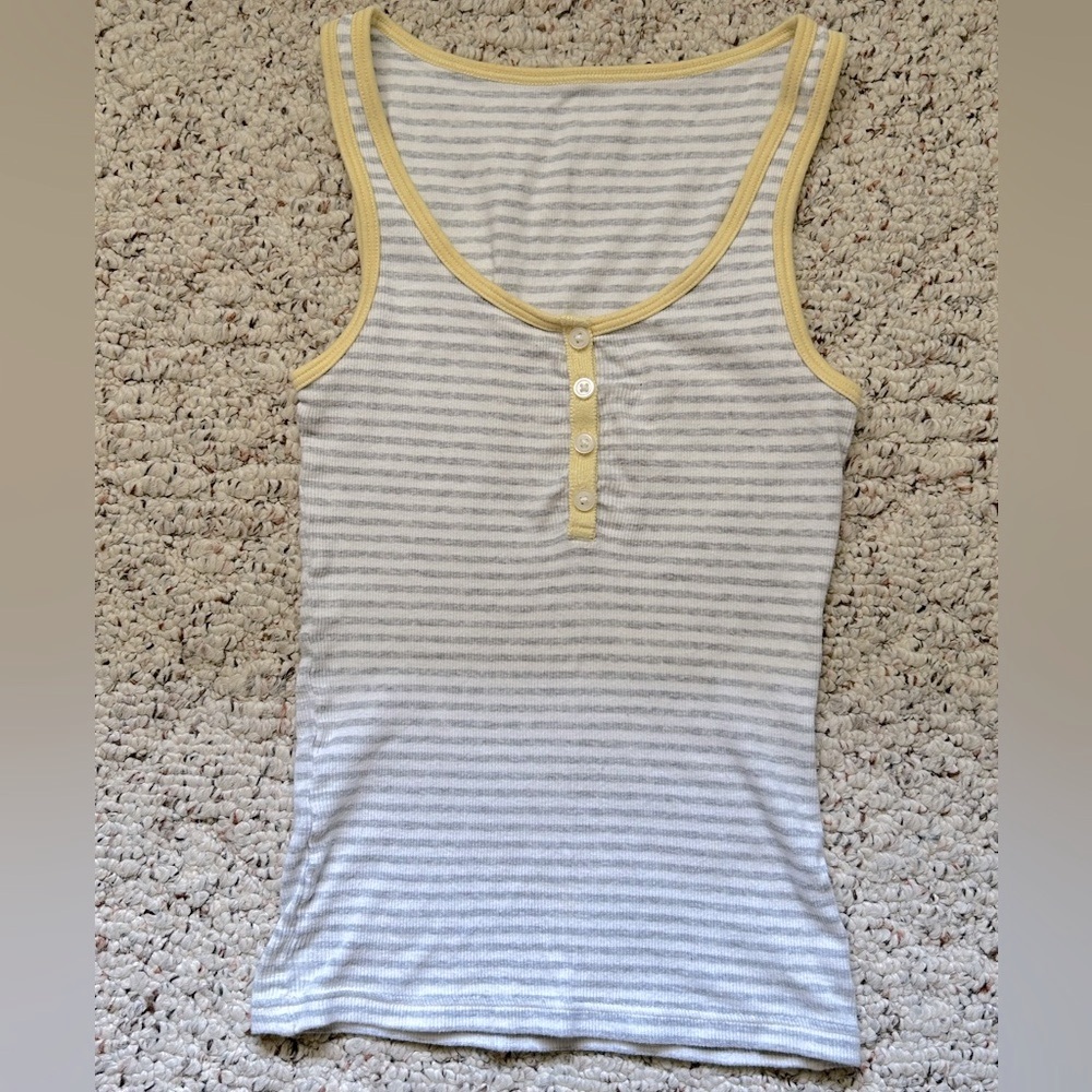 Uniqlo Henley neck tank top